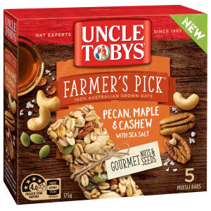 Uncle Tobys' goes premium with nut bars